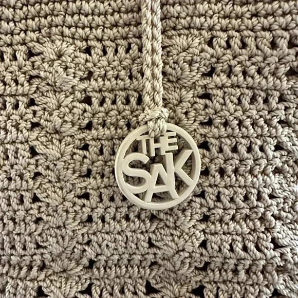 The Sak Tan Crochet Tote with Logo Charm - Picture 2 of 7